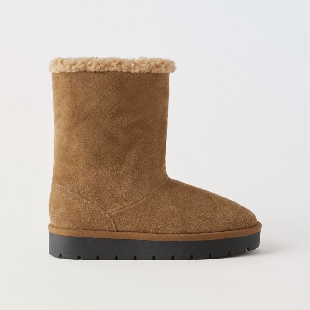 Zara- Toddler Fleece Suede Boots (Size 29)